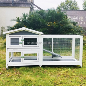 SDR049 <b>Large</b> Rabbit Hutch Indoor Outdoor Chicken Coop Wooden Bunny with Waterproof Roof - Product Image 2
