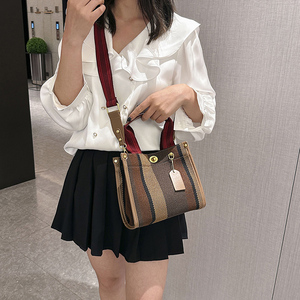 Nouveau sac fourre-tout rayé pour femme; sac à bandoulière luxueux, tendance et à épaule unique. - Product Image 6