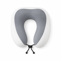 Ensemble de coussin de voyage en mousse à mémoire de forme en U, masque pour les yeux, bouchons d'oreilles, portable, pour avion, voiture, bureau, sieste, soutien cervical, polyester