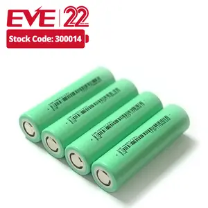 इलेक्ट्रिक साइकिल बैटरी के लिए EVE लिथियम 18650 33V बैटरी 3.6v 3200mah 18650 बैटरी धारक सेल 18650