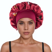 Bonnet turban personnalisé pour femmes, en satin de soie, avec bande élastique, imprimé léopard et fleurs, pour femmes et enfants