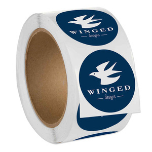 High quality plastic round business logo sticker packaging labels for custom sticker