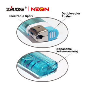 Briquet à gaz butane rechargeable avec design 3D Zodiaque long et fin, torche métallique coupe-vent pour fumer en extérieur - Product Image 3