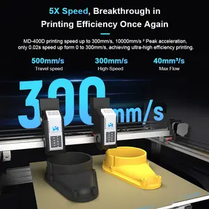 MD-400D-Drucker Idex dual-3D-Drucker druckmaschine 400mm industrieller Pla-Nylon-3D-Drucker