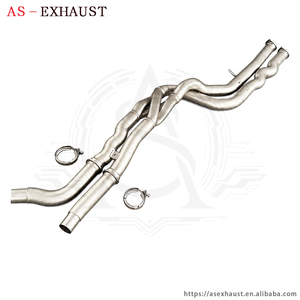 Tuyau intermédiaire en Z non résonné à longueur égale en acier inoxydable SS304 pour BMW F87 <span class=keywords><strong>M2</strong></span> Competition S55 3.0T <span class=keywords><strong>2018</strong></span>+ – Accessoires de performance pour échappement - Product Image 3