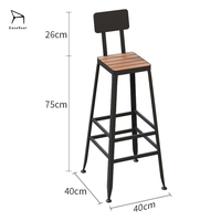 Ensemble de mobilier de restaurant extérieur pour café, table et chaises en métal anti-corrosion, mobilier commercial