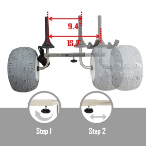 Chariot d'accessoires de <span class=keywords><strong>kayak</strong></span> <span class=keywords><strong>Remorque</strong></span> de canoë <span class=keywords><strong>Remorque</strong></span> de bateau de plage avec sangle gainée de caoutchouc fixée pour protéger la coque <span class=keywords><strong>Remorque</strong></span> de <span class=keywords><strong>kayak</strong></span> - Product Image 2