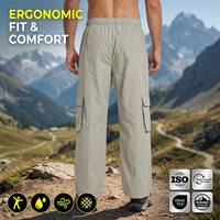 Pantalon cargo de randonnée pour homme Saiki, résistant à l'eau, Ripstop, multi-poches, pantalon technique de plein air avec ourlet réglable pour la randonnée