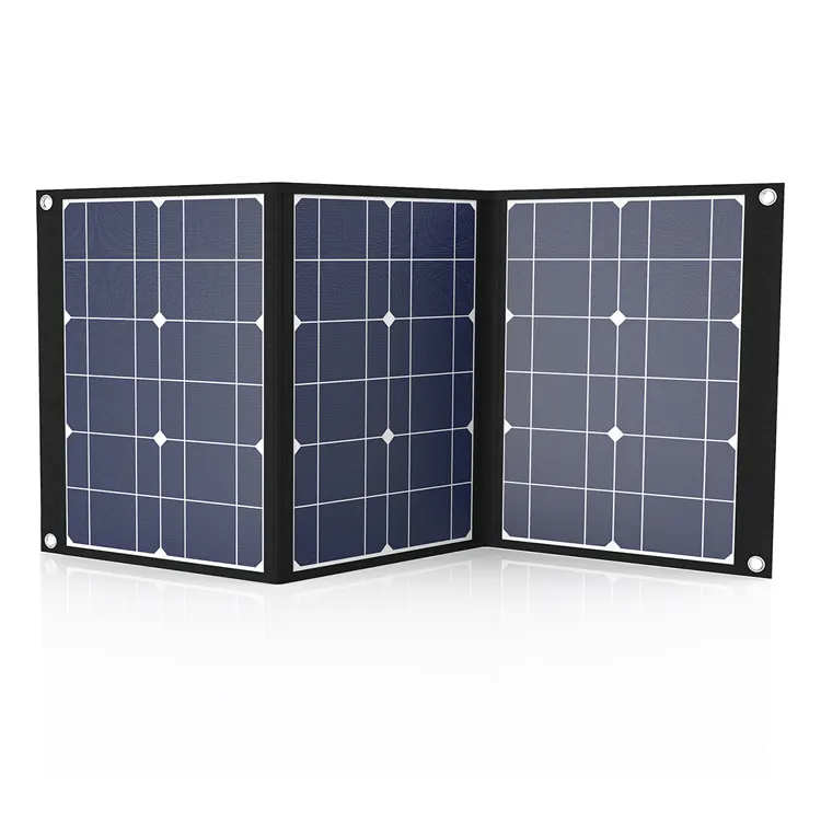 Panel Solar portátil para carga, 50W, 100W, para acampar, Flexible, plegable
