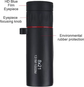 야외 여행 사냥을 위한 휴대용 단안경 <span class=keywords><strong>8X21</strong></span> 소형 단안경 망원경 - Product Image 2
