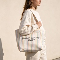 Sac fourre-tout géant en toile personnalisé, couleur luxe, écologique, avec poignée large pour les courses quotidiennes et le marché