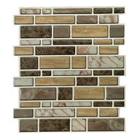 12*12 11.8*11.8 10.5*10.5 pouces blanc noir couleur bricolage 3D peler et coller empilé cuisine métro mosaïque mur carrelage autocollants