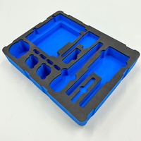 Surface en fibre de carbone 3D texture EPE/EVA mousse d'emballage écologique léger doublure pour trousse à outils avec résistance aux chocs
