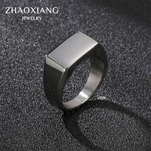แหวนเรียบง่ายสำหรับผู้ชาย สแตนเลสสตีล ชุบทอง/ดำ/เงิน เครื่องประดับแฟชั่น ของขวัญ ไทเทเนียม - Product Image 6