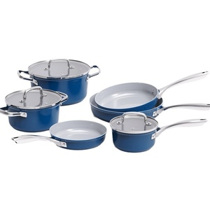 Ensemble d'ustensiles de cuisine antiadhésifs : poêle à frire, marmite, <span class=keywords><strong>casserole</strong></span> à lait, fond en céramique antiadhésif, couvercle en verre, <span class=keywords><strong>kit</strong></span> en aluminium moulé sous pression - Product Image 5