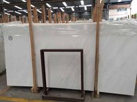 Marbre blanc Aristone, marbre blanc grec avec veines grises, dalle polie pour comptoir et panneau mural