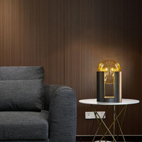 Lampe de chevet nordique créative, éclairage de luxe pour chambre à coucher, table en verre, personnalité, pour salon