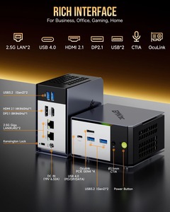 Gmktec มินิพีซี EVO-X1สำหรับเล่นเกม, มินิพีซี Al 9 HX 370เรดอน890เมตรการจัดเก็บข้อมูลที่กว้างขวาง <span class=keywords><strong>CPU</strong></span> + NPU TDP 65W LPDDR5X Win11 7500MHz 64/1TB - Product Image 5
