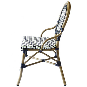 <span class=keywords><strong>Bleu</strong></span> français Bistro <span class=keywords><strong>Rotin</strong></span> Fauteuils Salle À Manger Meubles De Jardin <span class=keywords><strong>En</strong></span> Plein Air Patio Osier <span class=keywords><strong>En</strong></span> Aluminium Chaise Longue - Product Image 4