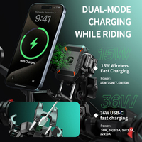 Support de téléphone pour moto Kewig personnalisé, charge rapide sans fil USB, antivol, support de téléphone universel, verrouillage mécanique, étanche