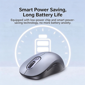 เมาส์ไร้สาย UGREEN M556 รุ่น Ergonomic 2.4G 5.0 คลิกเงียบ เมาส์สำนักงาน DPI ปรับได้ 4 ระดับ พร้อมปุ่มด้านข้าง ใช้แบตเตอรี่ - Product Image 4
