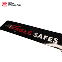 Plaques signalétiques métalliques gaufrées personnalisées en aluminium brossé, imprimées en sérigraphie multicolore pour accessoires de dispositifs technologiques