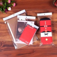 Sacs OPP blancs transparents pour cadeaux et bonbons, avec dos adhésif, trou de suspension, fermeture à glissière refermable pour boucles d'oreilles et bagues