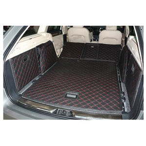 Revêtement de coffre de voiture en cuir, fait main, tapis de cargaison adapté à la Skoda Superb 2008 2009 2010 2011 2012 2013 2014 2015, accessoires 2 bottes arrière 1 paire - Product Image 1