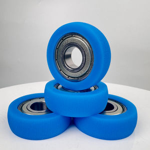 Memiliki kapasitas bantalan beban yang baik, tahan aus, dan kebisingan rendah 5mm x 22mm x 9mm bantalan bola PU bantalan katrol roda biru - Product Image 1