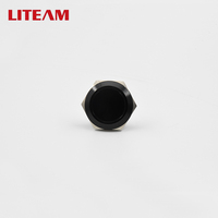 LTUS22F-10E/J/S 22mm momentané 1NO étanche RGB LED bouton-poussoir en métal illuminé corps court interrupteur à bouton-poussoir en acier inoxydable
