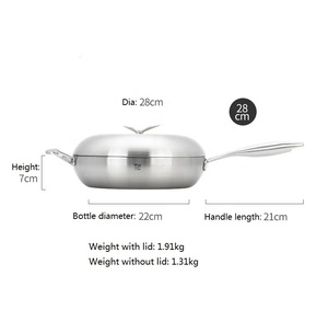 Chảo nấu ăn 28CM Ti+Al+SS, chảo titan - Product Image 6