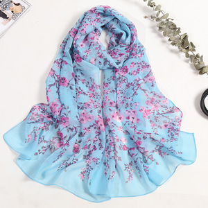 Atractivo Pañuelo Ligero de Verano con Estampado de Hojas para Mujer - Chal de Poliéster de Secado Rápido y Transpirable, Bufanda de Moda con Protección <span class=keywords><strong>Solar</strong></span> - Product Image 4