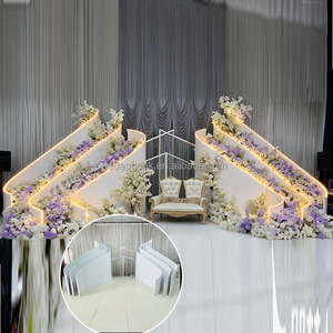 Arche de mariage LEDA au design innovant, support métallique pour arche de fleurs artificielles, idéal pour la décoration de scène de fête - Product Image 2