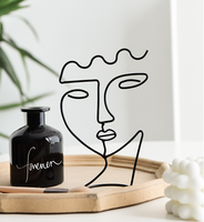 Fil métallique moderne minimaliste ligne féminine Sculpture Art décor pour salon maison bureau chambre salle de bains