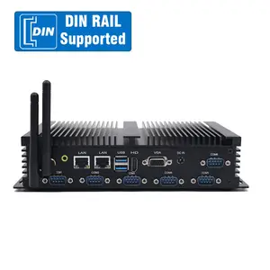 Fanless Mini Pc Core I5 Embedded Industrial Mini Pc Computer Dual Lan With Rs232 Com Port Intel Nuc Dual LAN WIN 10 HD 8 Mini PC