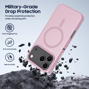 Wholesale High-quality 2-in-1 Frosted Skin Magnetic Pink Phone <b>case</b> for <b>iPhone</b> 17 Pro Max - Product Image 4