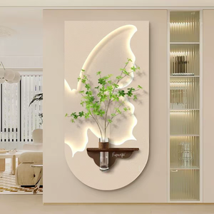 Peinture décorative hydroponique style Art Déco en grès crème avec éléments en bois pour hall d'entrée et <span class=keywords><strong>couloir</strong></span> - Product Image 1