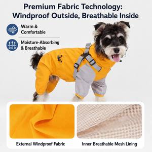 <strong>Waterproof</strong> Dog Raincoat Full Body Four Legs Hooded Windproof Jacket Outdoor Shell Suit for Small Medium Large Dogs - Product Image 3