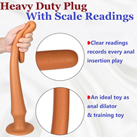 Sextoys pour adultes : Plug anal super long S-XL, Dildo avec ventouse puissante, Plug anal flexible en silicone liquide pour stimulation et massage