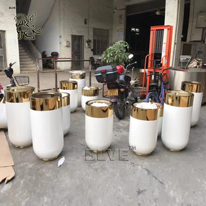 BLVE decoración del hogar grandes urnas de jardín florero interior <span class=keywords><strong>maceta</strong></span> de Metal <span class=keywords><strong>maceta</strong></span> <span class=keywords><strong>dorada</strong></span> de acero inoxidable para venta al por mayor - Product Image 6