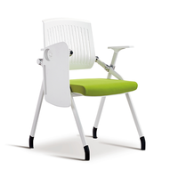 Personnalisable confortable en plastique étudiant école bureau mobilier salle de formation chaise empilable avec bloc-notes Table
