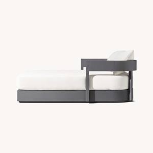 سرير نهاري خارجي فاخر سرير مزدوج خارجي فندقي مع كرسي استرخاء عصري ويمكن استخدامه في الخارج ككراسي للشاطئ - Product Image 2