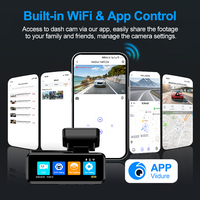 Cámara de Coche Dual 4K 2K con WiFi, Control por App, Visión Nocturna, Sensor G, Grabación en Bucle, Tipo C, Modo de Estacionamiento 24H, 135 Grados, OEM ODM