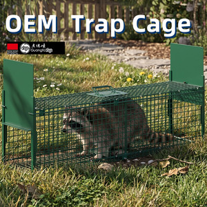 Piège à haute sensibilité personnalisé OEM avec double porte, cage verte pour la <span class=keywords><strong>capture</strong></span> et le sauvetage des animaux sauvages et des souris de campagne - Product Image 2
