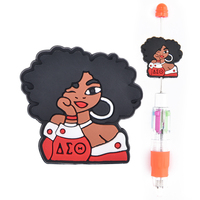 Nouveauté Perles Beta Sororité en Silicone pour Cadeau Charmes de Stylo Fabrication de Bijoux