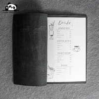 Conception personnalisée, logo, taille, restaurants, durable, reliure à vis, couverture de menu en cuir souple