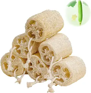 Spons Loofah Mandi Asli Alami Scrubber Badan Pengelupasan Badan Scrubber Mandi Organik Loofah untuk Perawatan Kulit Harian Tubuh