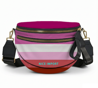 Sac à coque arc-en-ciel Intersex (Phox Design) pour femmes, sac à bandoulière de loisirs, sac à coque léger avec fermeture à glissière pour tous les jours