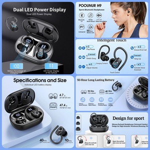 OTHC 059 Wireless For V5.3 <strong>Headphone</strong> Digital Display IPX-7 Waterproof Ear-Hanging Touch Control Stereo Sports Active Noise Gift - Product Image 5