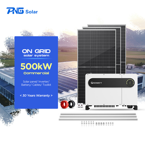 Sistema de Energía Solar Conectado a la Red de 500KW 1MW 2MW, Paquete Completo con Inversor de Cadena Growatt Solis para Uso Comercial - Product Image 1